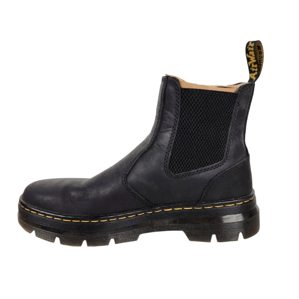 Dr. Martens Embury Black Leather Wyoming Grunge Chelsea Boots Mens Size 6